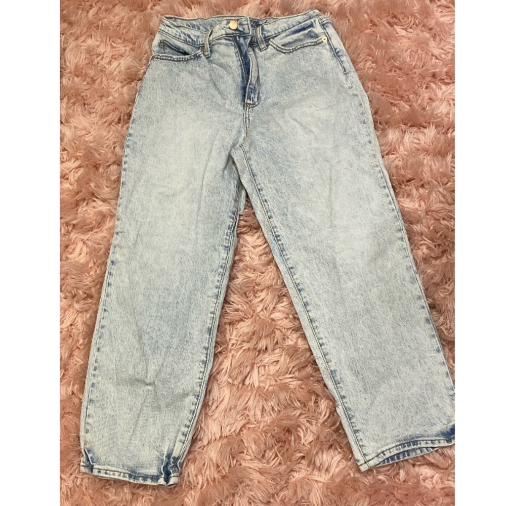Light blue high waisted mom jeans